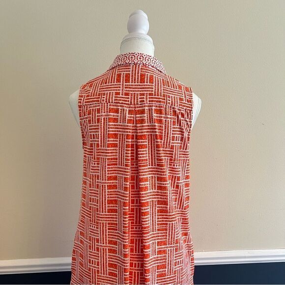J. McLaughlin Joanna Catalina Cloth Shift Mini Dress Orange Coral Size Small - Picture 7 of 10